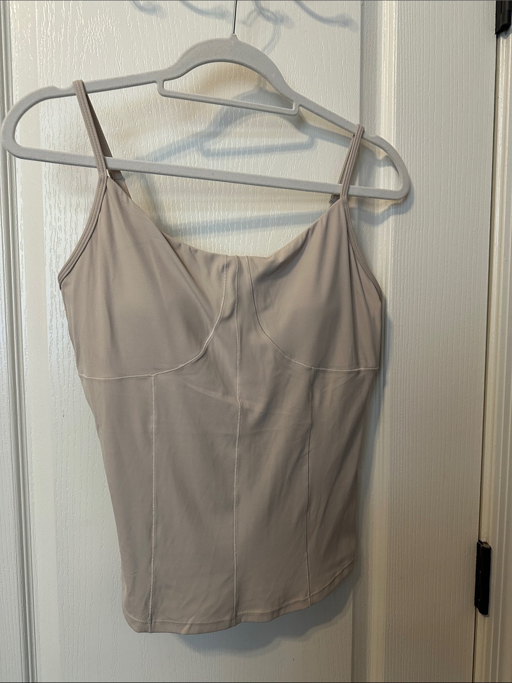 Savvi CORO Beige Women’s Tank Top w/ Built in Bra Sz L